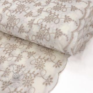 Bombažna tkanina EMBROIDERY Lilian ecru