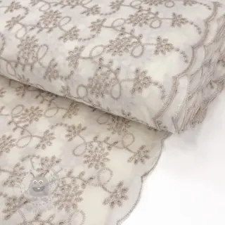 Bombažna tkanina EMBROIDERY Lilian ecru