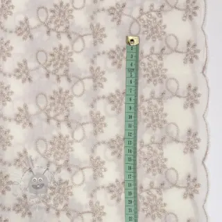 Bombažna tkanina EMBROIDERY Lilian ecru