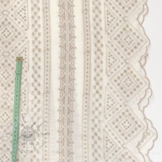Bombažna tkanina EMBROIDERY Lilian beige