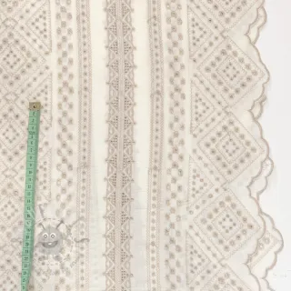 Bombažna tkanina EMBROIDERY Lilian beige