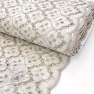 Bombažna tkanina EMBROIDERY Lilian natural