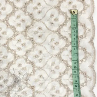 Bombažna tkanina EMBROIDERY Lilian natural
