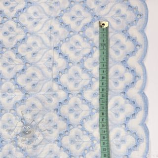 Bombažna tkanina EMBROIDERY Lilian blue