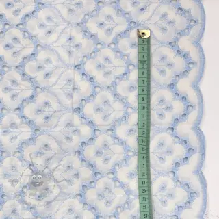 Bombažna tkanina EMBROIDERY Lilian blue