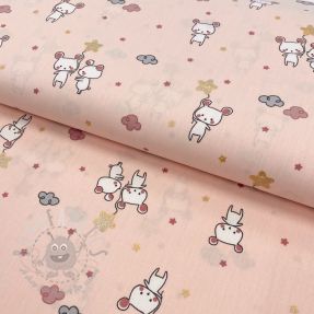 Bombažna tkanina Glitter sweet mouse powder