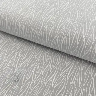 Dvoslojna gaza/muslin Leaves light grey