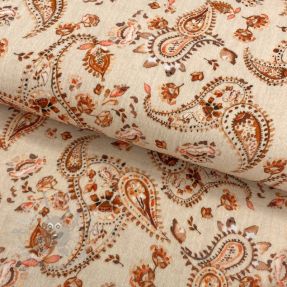 Dvoslojna gaza/muslin Paisley sand digital print