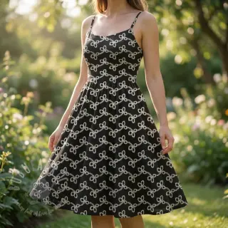 Bombažna tkanina EMBROIDERY Rosemary black