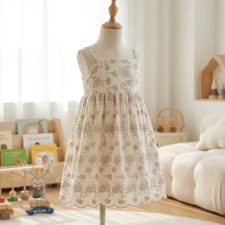 Bombažna tkanina EMBROIDERY Lilian ecru