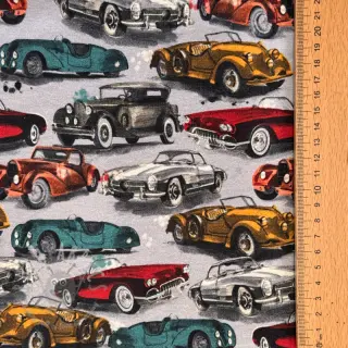 Kosmatena prevešanka Old cars grey digital print