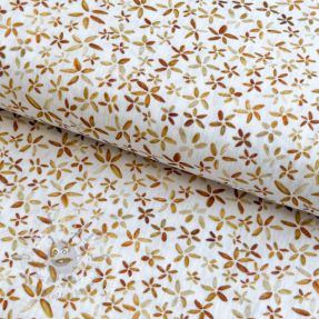 Dvoslojna gaza/muslin Flowers Tanja white digital print