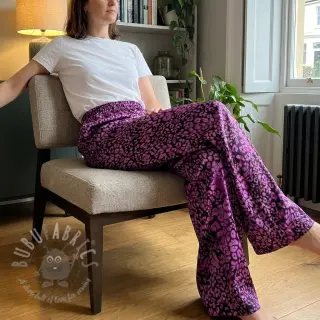 Viskoza ROSELLA STRETCH Animals purple