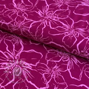 Viskoza ECOVERO Flowers fuchsia
