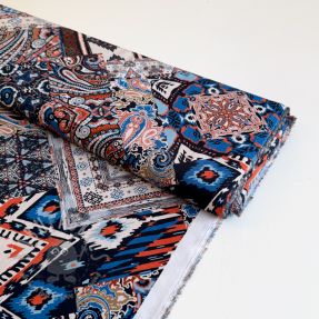 Viskoza RADIANCE Ethnic patch ecru digital print