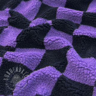 Plaščevina TEDDY JACQUARD Checks purple