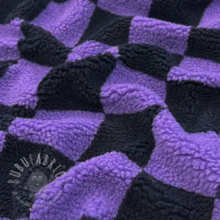 Plaščevina TEDDY JACQUARD Checks purple
