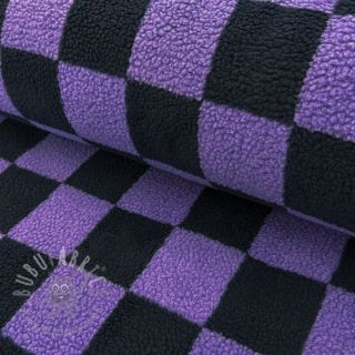 Plaščevina TEDDY JACQUARD Checks purple