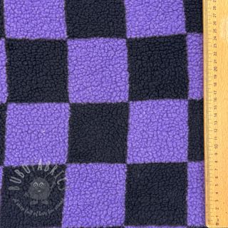 Plaščevina TEDDY JACQUARD Checks purple