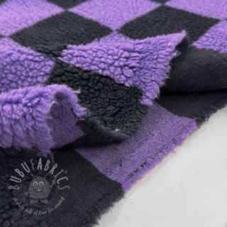 Plaščevina TEDDY JACQUARD Checks purple