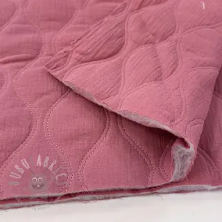 Dvostruka gaza/muslin QUILT Wave mauve