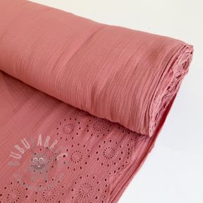 Dvoslojna gaza/muslin 1-side border blush