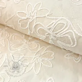 Bombažna tkanina EMBROIDERY Chenille Manon design A