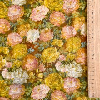 Viskoza RAYON POPLIN Flower sea design C