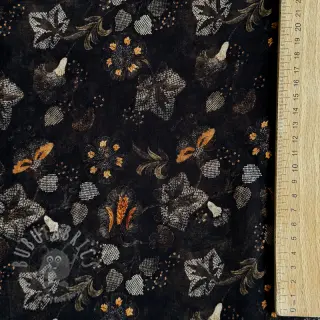 Viskoza RAYON POPLIN Dark barrock design A