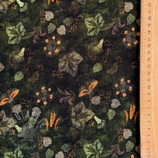 Viskoza RAYON POPLIN Dark barrock design B