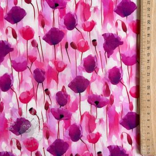 Viskoza RAYON POPLIN Poppys design B