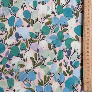 Viskoza RAYON POPLIN Simplistic flowers design C