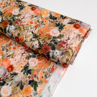 Viskoza RAYON POPLIN Wild flowers design A