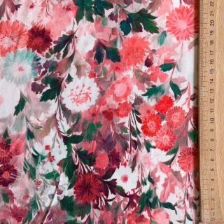 Viskoza RAYON POPLIN Wild flowers design D