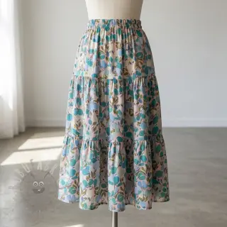 Viskoza RAYON POPLIN Simplistic flowers design C