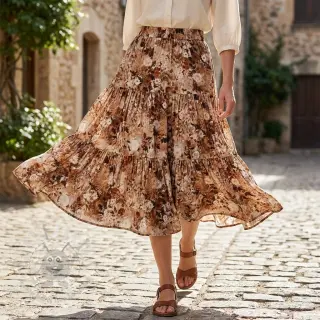 Viskoza RAYON POPLIN Wild flowers design C