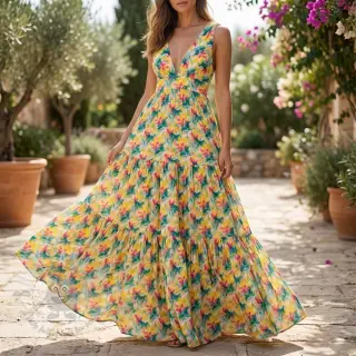 Viskoza RAYON POPLIN Faded spots design B