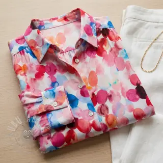 Viskoza RAYON POPLIN Bouncy design F
