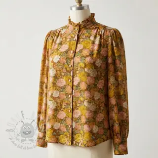 Viskoza RAYON POPLIN Flower sea design C