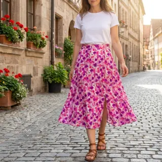 Viskoza RAYON POPLIN Poppys design B