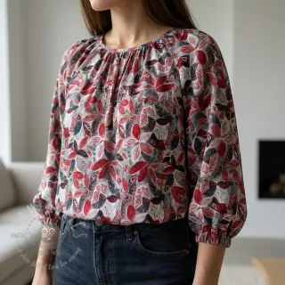 Viskoza RAYON POPLIN Floral design C