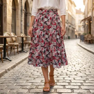 Viskoza RAYON POPLIN Floral design C