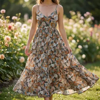Viskoza RAYON POPLIN Floral design E