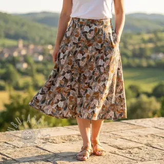 Viskoza RAYON POPLIN Floral design E
