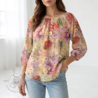 Viskoza RAYON POPLIN Love design B