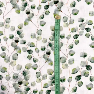 Dvojna gaza/muslin Little eucalyptus flowers digital print ORGANIC