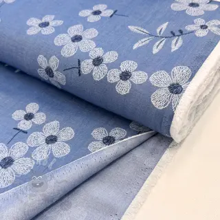 Bombažna tkanina JEANS Chambre LUXURY JACQUARD Flowers jeans