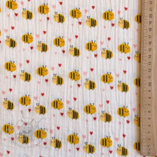 Dvoslojna gaza/muslin Bee mine design A