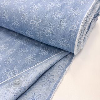 JEANS DENIM JACQUARD Flower light jeans