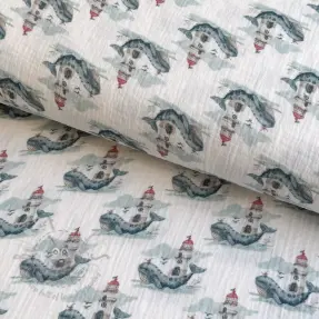 Dvoslojna gaza/muslin Sweeties design A